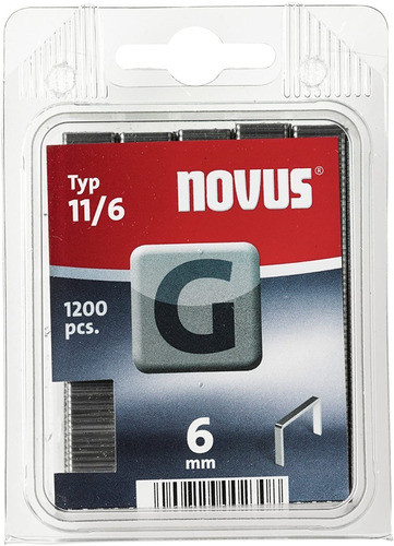 Grapa tipo G 6 mm 1200 uni Novus