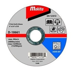 [D-18661] DISCO CORTE METAL 4-1/2 (115 X 2,5 X 22,23 mm.) RECTO / A30S-BF