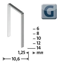 [042-0386] Grapa tipo G 10 mm 600 uni Novus