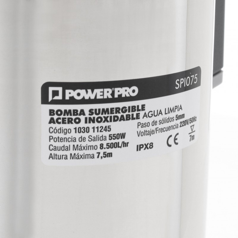 Bomba Agua Sumergible  SPI075 0.75HP AGUA LIMPIA - POWER PRO