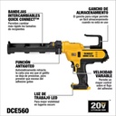 Pistola Calafatera 20V 300ML dewalt DCE560B