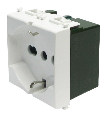 Toma VIMAR 2P+T 16A universal blanco