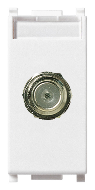 Toma de conector VIMAR tipo F hembra blanco