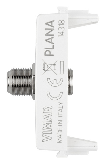 Toma de conector VIMAR tipo F hembra blanco