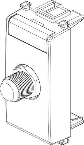 Toma de conector VIMAR tipo F hembra blanco