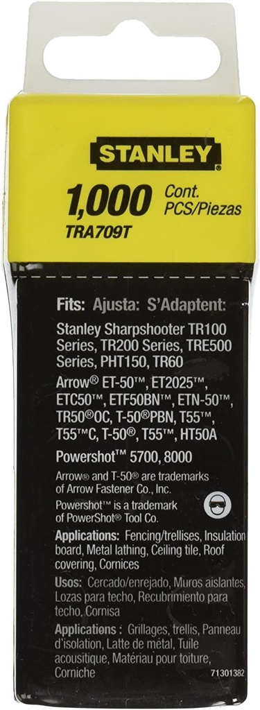 Grapas stanley trabajo pesado 9/16 TRA709T