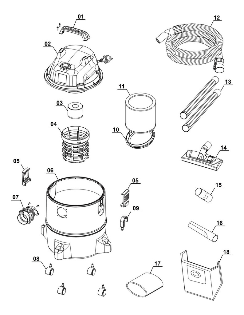 Aspiradora Einhell Polvo Agua 25 Litros