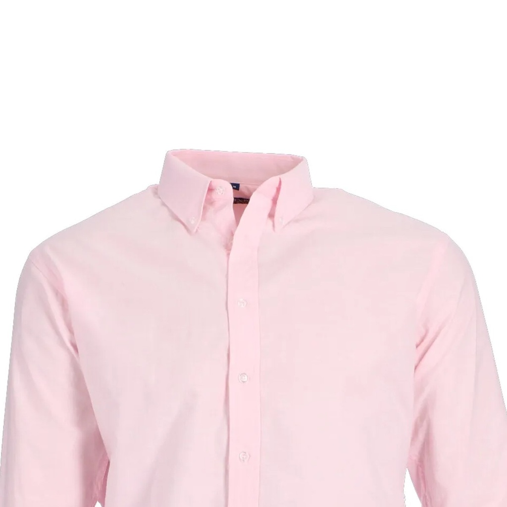 Camisa Oxford Manga Larga Rosa M/L - T/M