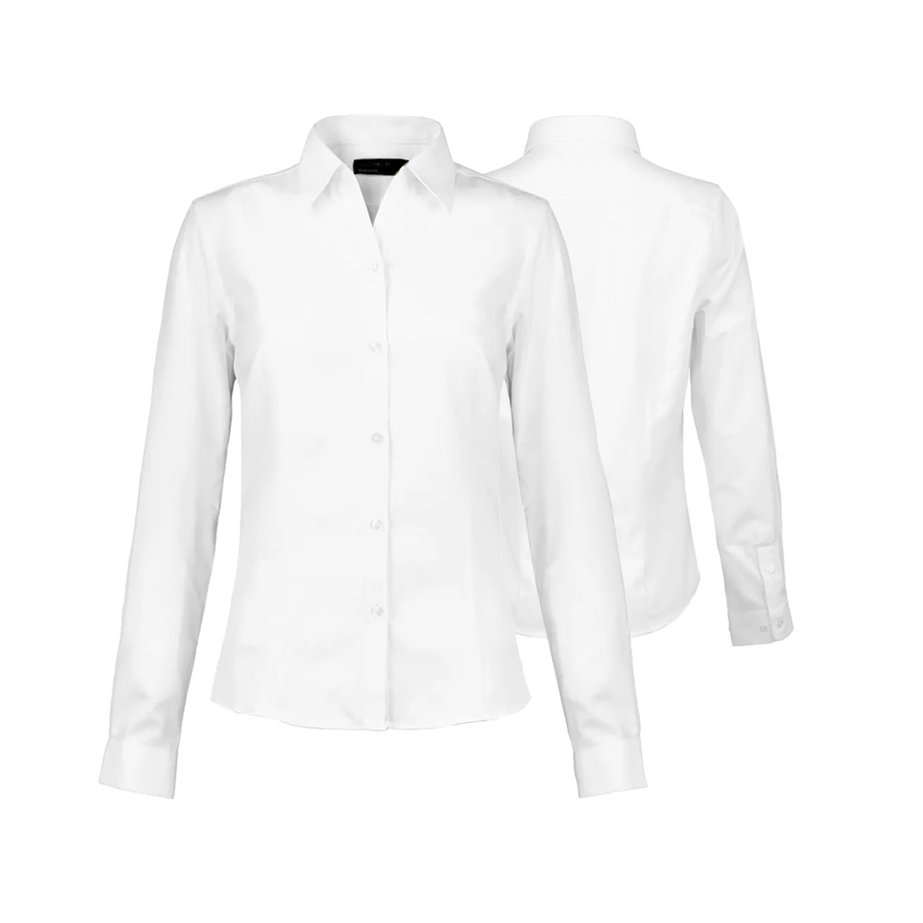 Blusa Oxford Manga larga Blanca