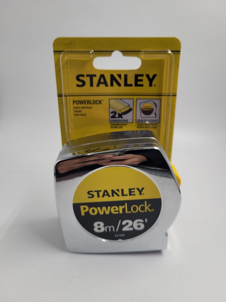 Huincha Medir Flexometro Caja Aspecto Metalizado 8m Stanley 33-428 Medicion