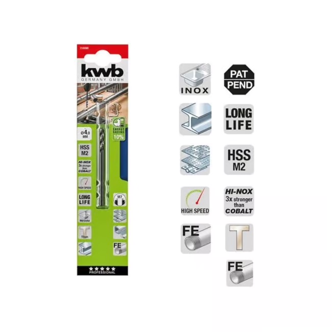 Broca para acero inoxidable 3 mm KWB 49258630