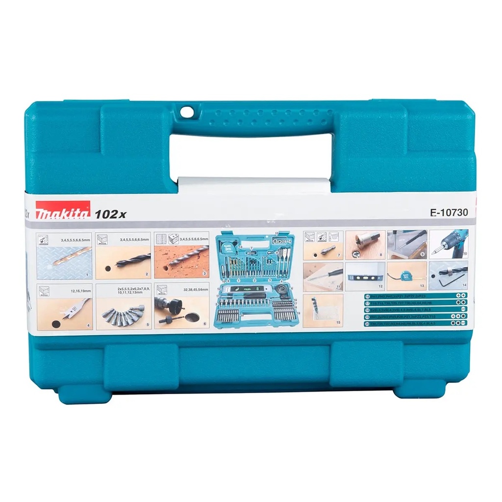 Set de herramientas makita 102 Pcs E-10730