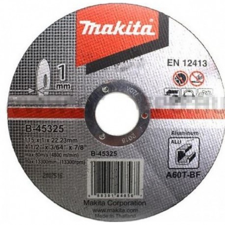 Disco corte aluminio Makita 4-1/2 B-45325