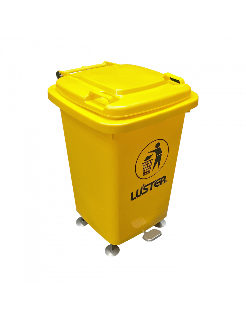 BASURERO 60 LT LUSTER AMARILLO