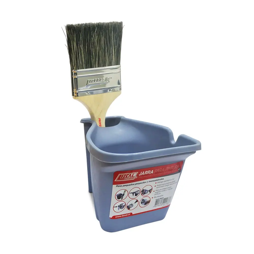 Balde porta pintura y brocha Lizcal 