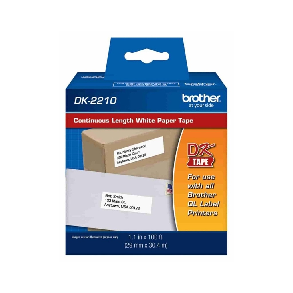 Etiqueta Adhesiva Continua Brother DK-2210 29 mm x 30 m