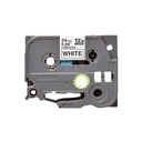 Cinta adhesivo doble NEGRO sobre BLANCO 18MM TZEs241