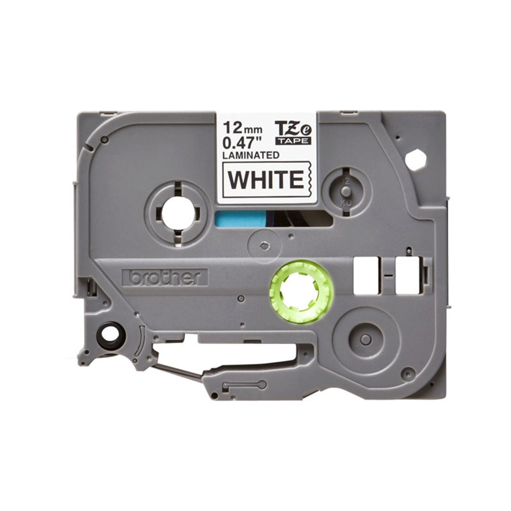 Cinta Rotuladora Brother TZe231 Negro sobre Blanco 12 mm Laminada