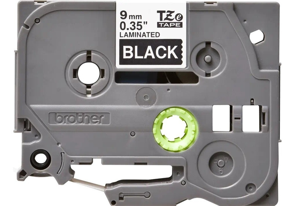 Cinta Rotuladora Brother TZe325 Blanco sobre Negro 9 mm