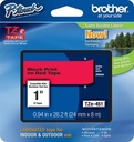 cinta para rotuladora brother TZE451 24 mm negro sobre rojo
