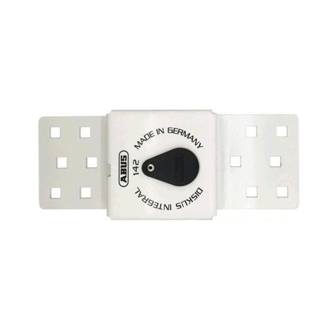 Cerradura de Acero ABUS DI142 + Candado Diskus Blanco Blisteado para Vehículos Modelo 86650-0