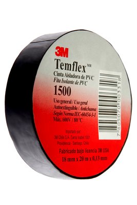 CINTA ELECTRICA 3M 1500 TEMFLEX AMARIL 18MM X 10M