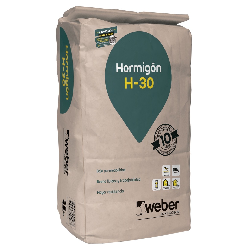 Hormigon preparado Weber H-30 Saco 25kg