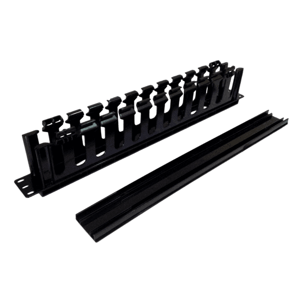 Organizador de Cables Horizontal 1U Plastico 19 Pulgadas para Rack