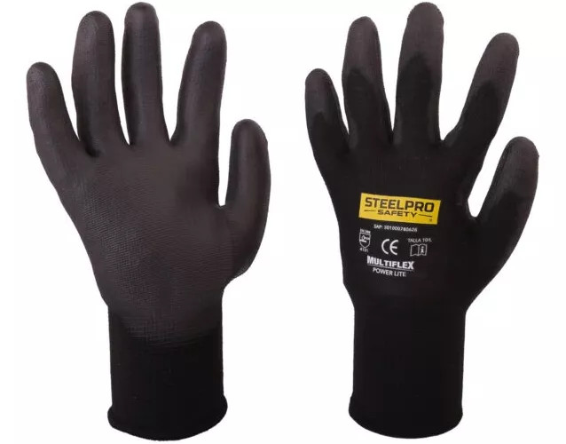 Guante Multiflex Poliéster Nitrilo Foam Talla L Steelpro