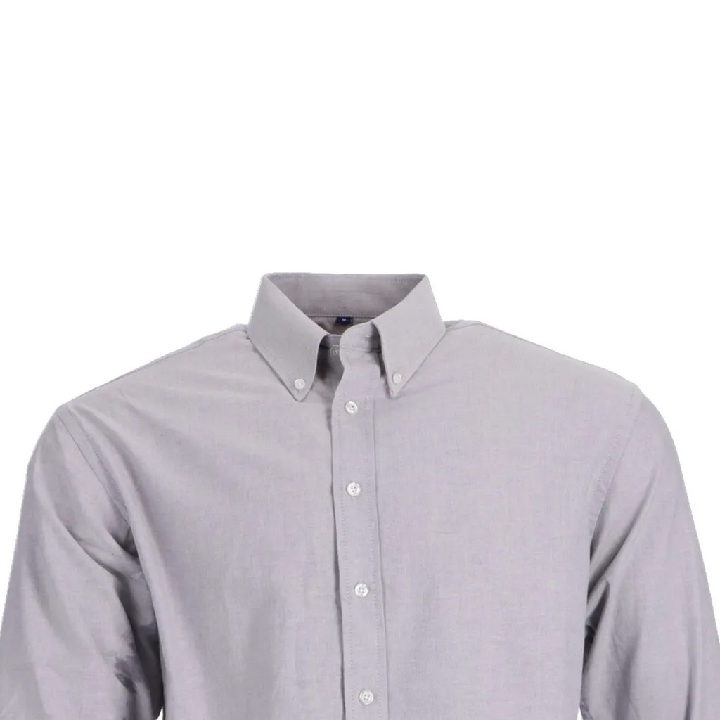 CAMISA OXFORD M/L GRIS T/M