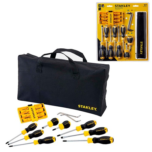 Juego destornilladores Stanley y Bolso STMT65616L LA 16 piezas