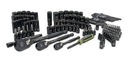 Set mecanico chromado 150 piezas 1/4, 1/2, 3/8 