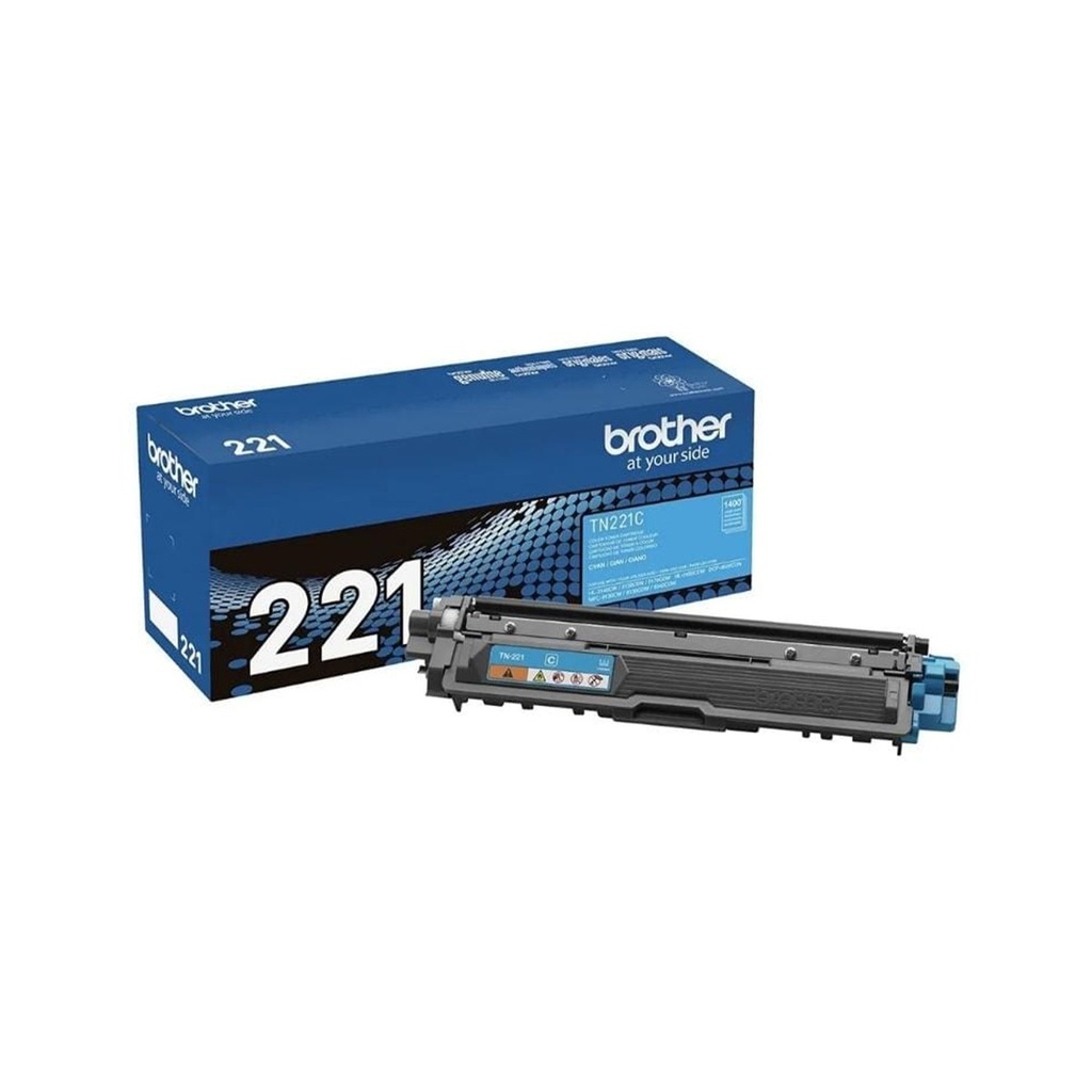 Tóner Original Brother TN-221C Cian para Impresora Láser Color