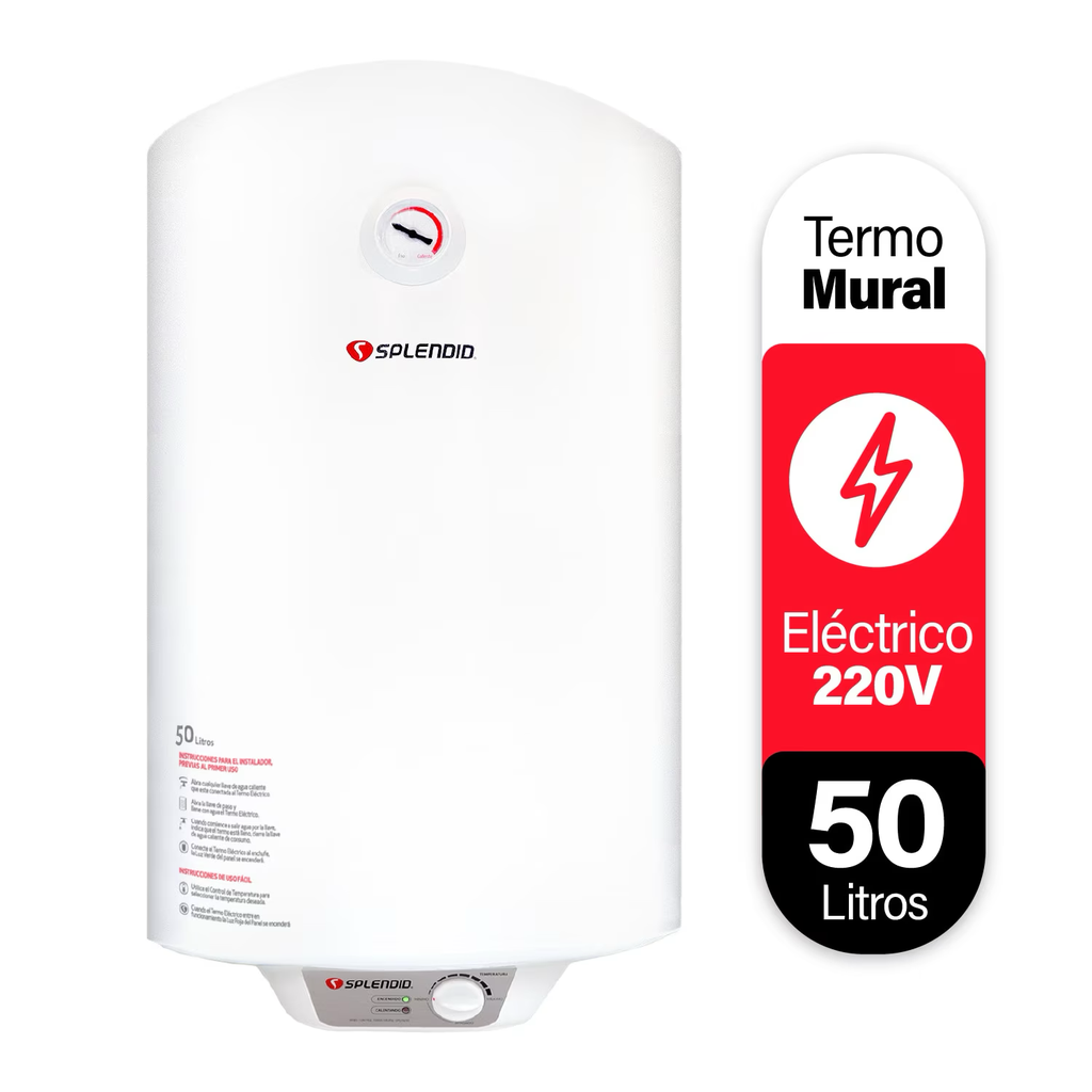 Termo eléctrico splendid 50 lts