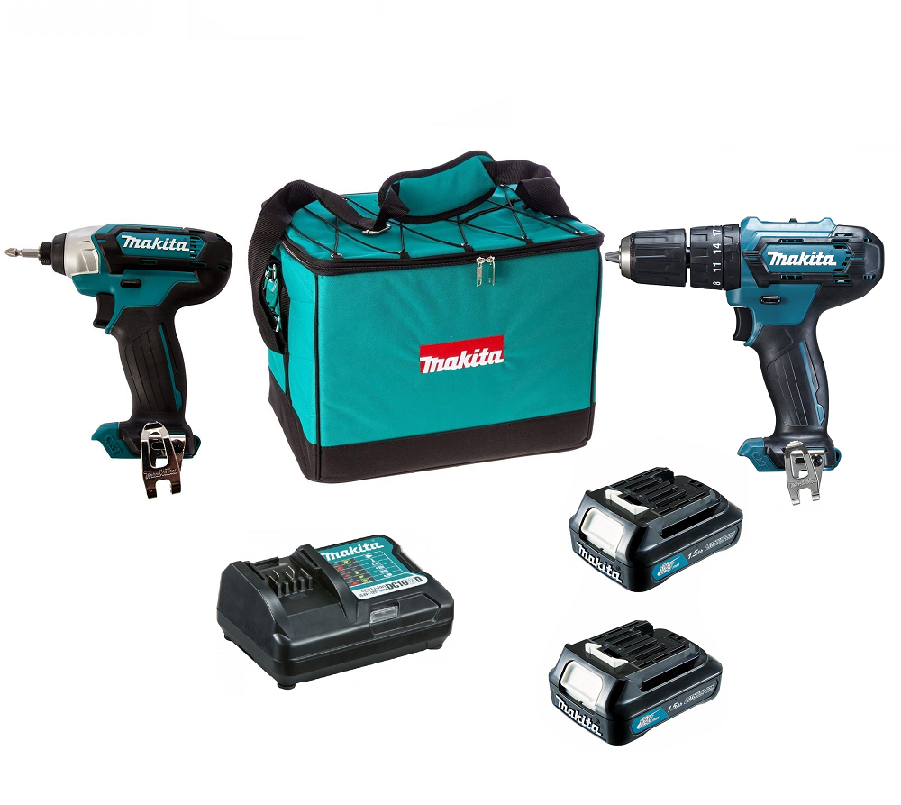 Kit taladro + atornillador de impacto makita 12 v CLX228