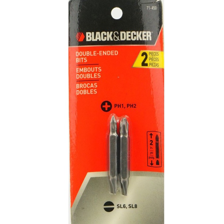 Juego de 2 puntas dobles black and decker