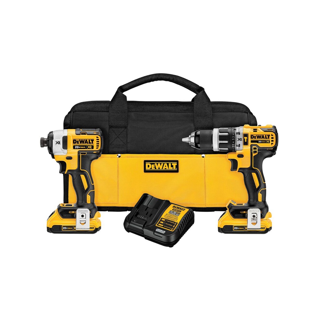 Kit Taladro y Atornillador de Impacto Inalámbrico Dewalt 20V DCK287D2-B2