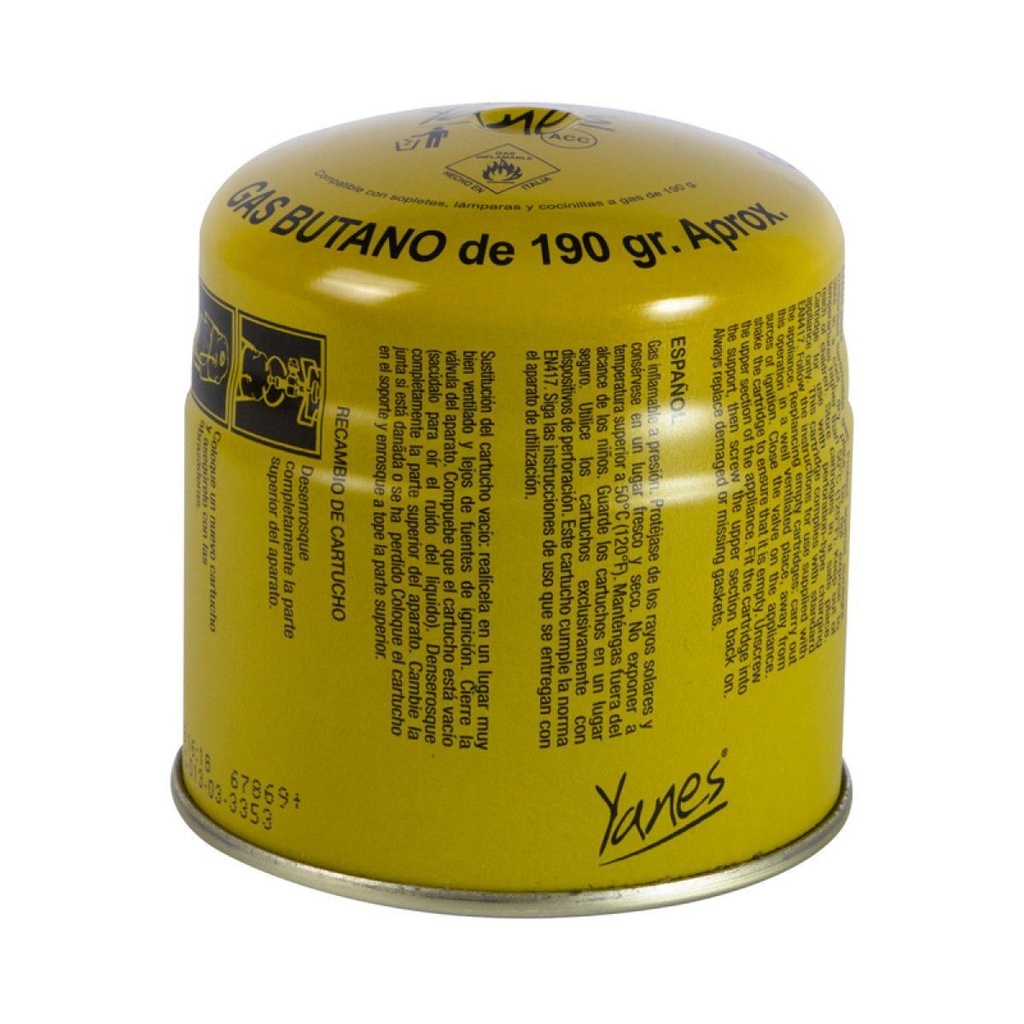 Gas butano para soplete Yanes 190 gr