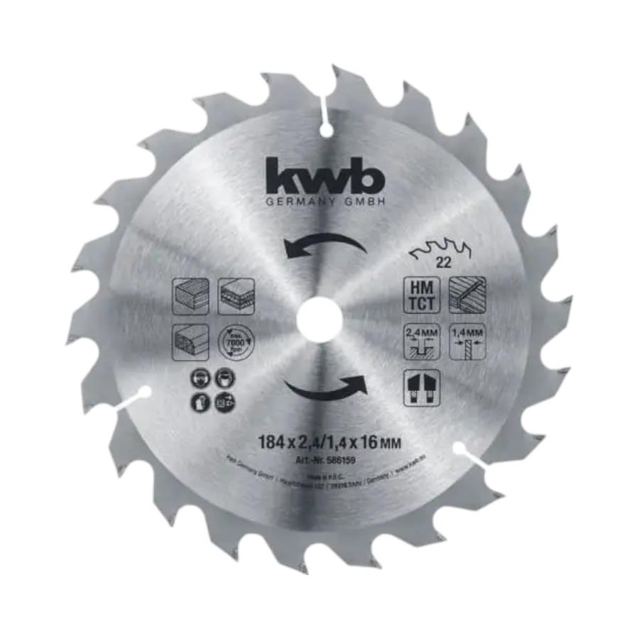 Disco Sierra Circular 7 1/4 24 dientes Kwb 49586142