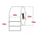 Rollo etiqueta adhesiva Semibrillo para Zebra 30x50 500 Uni