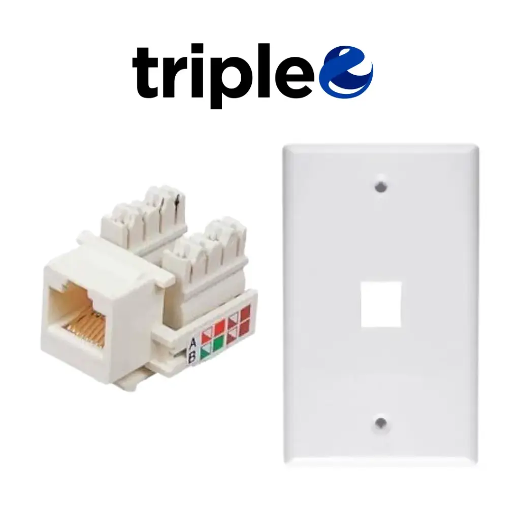 Modulo rj45 categoria 6 + Faceplate 1 puesto