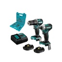 Kit Taladro Percutor + Atornillador Impacto 18v Makita DLX2414YX7-3