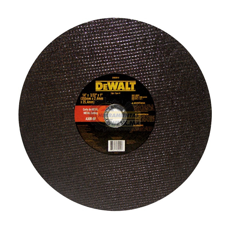 Disco corte metal dewalt dw0014 para tronzadora