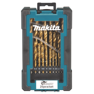 Set de Brocas HSSTiN para Metal Makita D72235 25 Piezas 1 a 13 mm