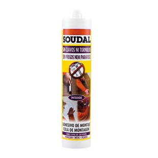 Adhesivo sin clavo montaje Interior Soudal