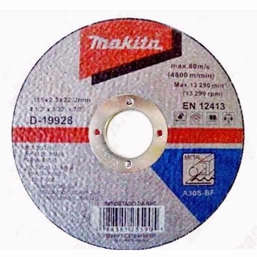 [B-49448-5] Disco de corte metal  Makita 14 A36P (355 x 2,5 x 25,4 mm.) caja de  5 un