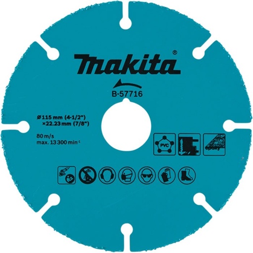 [B-57716] DISCO DE SIERRA GRANO CARBURO 115mm x 1.0mm x 22.23mm - HM
