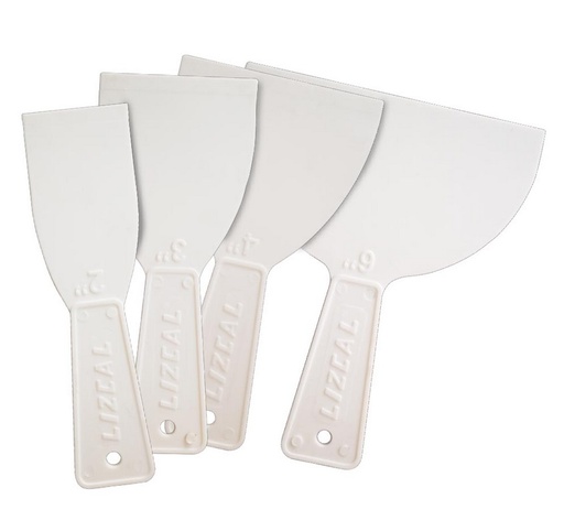 [508L] SET DE ESPATULAS LISAS (2-3-4-6)