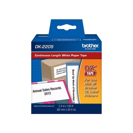 [DK2205] Etiqueta Continua QL Brother DK2205 62 mm x 30.48 mt