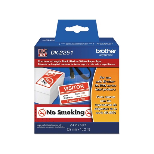 [DK2251] Etiqueta Adhesiva 62 mm x 15.2 mm Brother DK2251